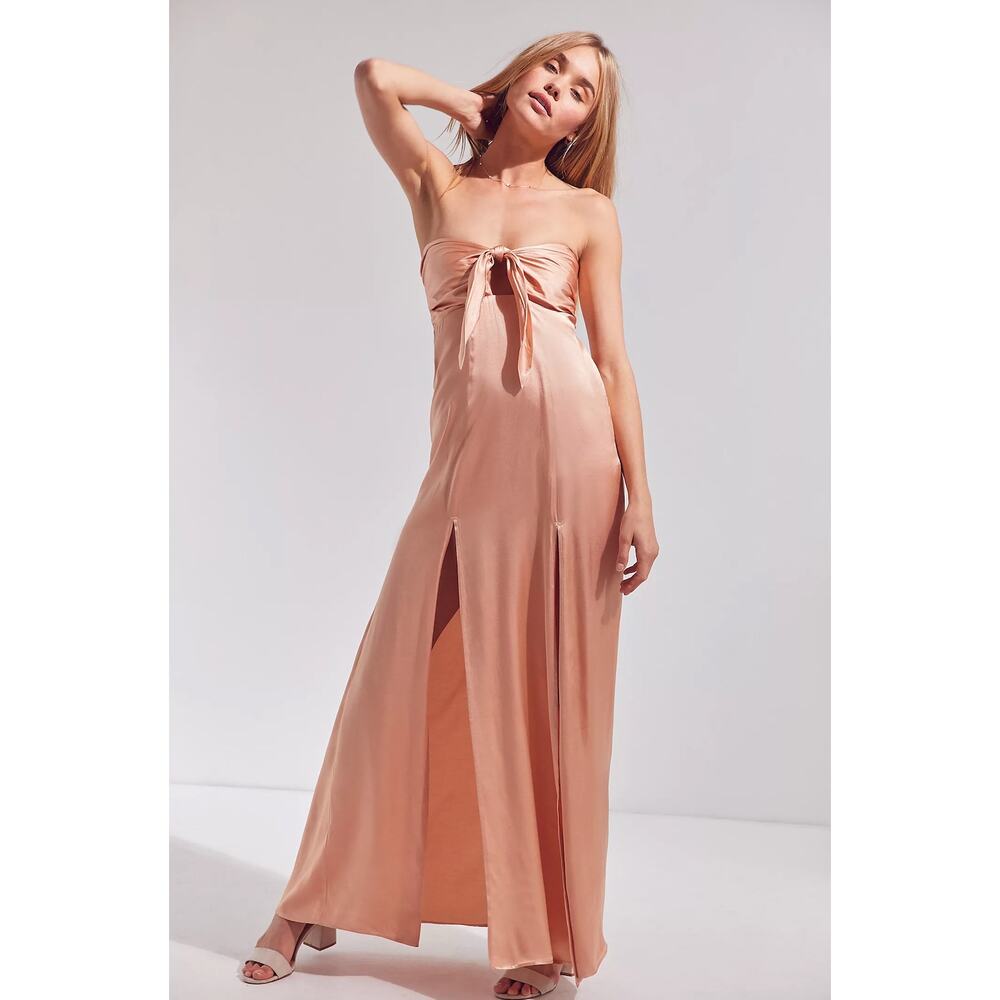 Roe + May Millie Strapless Tie-Front Maxi Dress Size XS